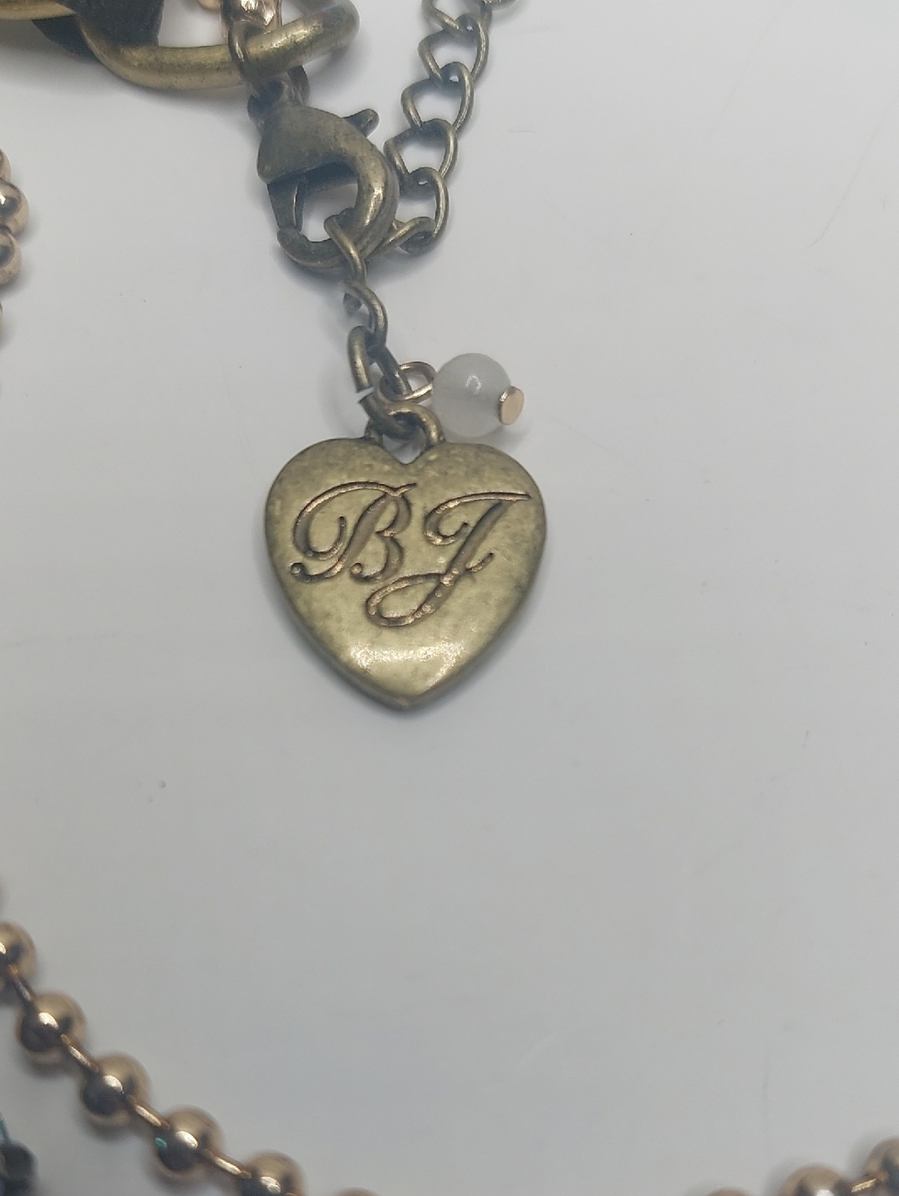 Betsey Johnson Leopard Lucite Puffy Heart Charm 4 Tiered Statement Necklace - Picture 12 of 16